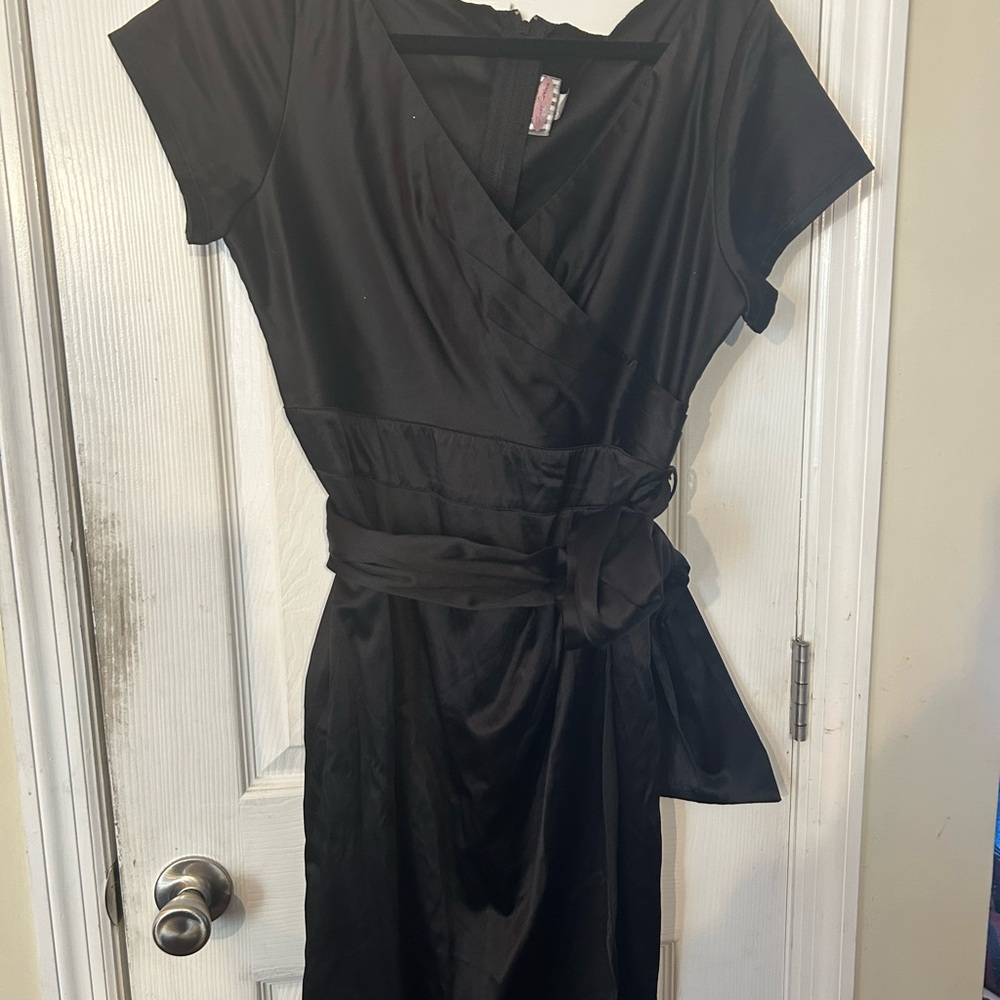 Elegant Black Wrap Dress
